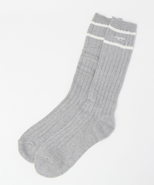 repipi armario（レピピ アルマリオ）の「ラインルーズソックス（ソックス/靴下・キッズ・コーラル/パープル/ライム/グリーン/ホワイト/ブラック/ブルー/サックスブルー/グレー/ベージュ/グリーン系その他/オレンジ/グリーン系その他2/ブルー系その他・FREE）」の3枚目の写真