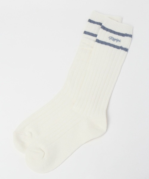 repipi armario（レピピ アルマリオ）の「ラインルーズソックス（ソックス/靴下・キッズ・コーラル/パープル/ライム/グリーン/ホワイト/ブラック/ブルー/サックスブルー/グレー/ベージュ/グリーン系その他/オレンジ/グリーン系その他2/ブルー系その他・FREE）」の9枚目の写真