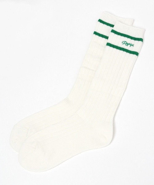 repipi armario（レピピ アルマリオ）の「ラインルーズソックス（ソックス/靴下・キッズ・コーラル/パープル/ライム/グリーン/ホワイト/ブラック/ブルー/サックスブルー/グレー/ベージュ/グリーン系その他/オレンジ/グリーン系その他2/ブルー系その他・FREE）」の6枚目の写真