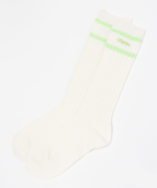 repipi armario（レピピ アルマリオ）の「ラインルーズソックス（ソックス/靴下・キッズ・コーラル/パープル/ライム/グリーン/ホワイト/ブラック/ブルー/サックスブルー/グレー/ベージュ/グリーン系その他/オレンジ/グリーン系その他2/ブルー系その他・FREE）」の8枚目の写真