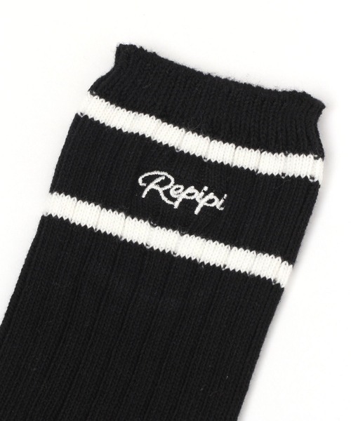 repipi armario（レピピ アルマリオ）の「ラインルーズソックス（ソックス/靴下・キッズ・コーラル/パープル/ライム/グリーン/ホワイト/ブラック/ブルー/サックスブルー/グレー/ベージュ/グリーン系その他/オレンジ/グリーン系その他2/ブルー系その他・FREE）」の15枚目の写真