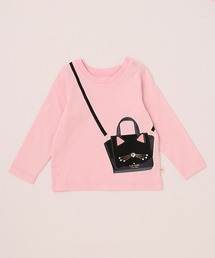 kate spade new york kids（ケイトスペードニューヨーク）の「★インファント・トドラー トロンプルイユキャットバッグ長袖Tシャツ（Tシャツ/カットソー・キッズ）」