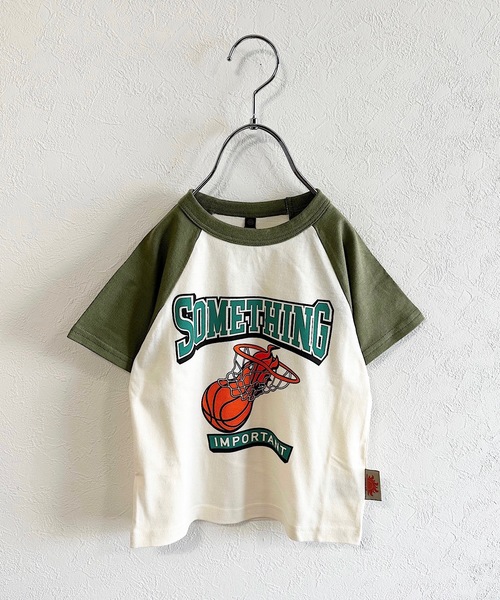 Life Support Products（ライフサポートプロダクツ）の「防汚加工ラグランプリントTシャツ(80～150cm)（Tシャツ/カットソー・キッズ・レッド/チャコール/ブルー/カーキ・140/120/95/110/150/100/80/130/90）」の3枚目の写真