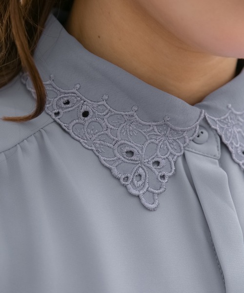 衿刺繍ブラウス（シャツ/ブラウス）｜Honeys（ハニーズ）のファッション通販 - ZOZOTOWN