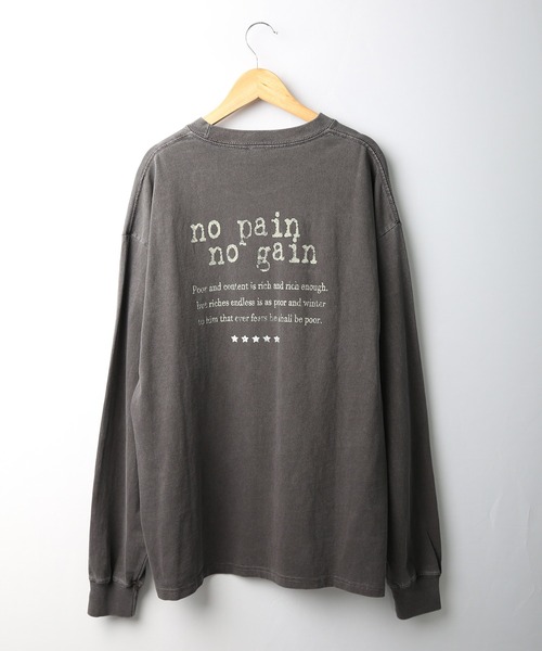 spiritoso(スピリトーゾ)の「spiritoso ピグメントアーチロゴイーグルプリントロンT 長袖(Tシャツ/カットソー・レディース・バーガンディー/グレイッシュベージュ/ブラック/チャコール・F)」の18枚目の写真