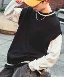 NULL | 【NULL】ライン クルーネック ベスト(ベスト)