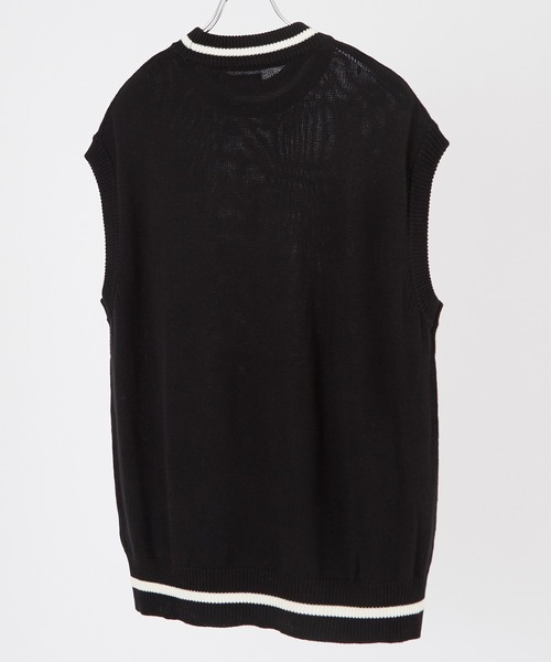 NULL（ヌル）の「【NULL】ライン クルーネック ベスト（ベスト・メンズ・オフホワイト/ライトブルー/ブラック・LARGE/MEDIUM）」の11枚目の写真