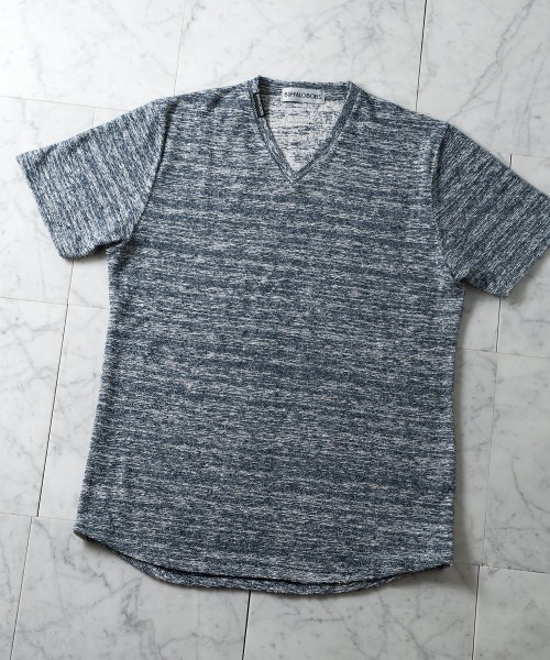 【セール】ROUGH(ラフ)ランダムパイル Vネック Tシャツ（Tシャツ/カットソー）｜BUFFALO BOBS（バッファローボブズ）
