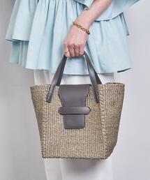 【美品】 UNITED ARROWS ポーチ付きスクエアトートバッグ　かごバッグ 1400023F0440_m1_c101.jpg