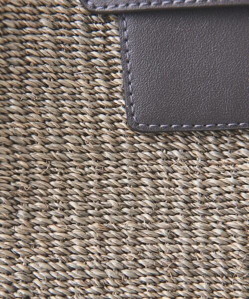 UNITED ARROWS（ユナイテッドアローズ）の「ABACA スクエア コンビ トートバッグ（かごバッグ・レディース・グレー/ブラック・FREE）」の16枚目の写真