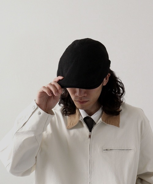 Sense of Grace(センスオブグレース)の「ハンドウォッシャブル 綿麻 ハンチング(ハンチング/ベレー帽・レディース・グレー/カーキオリーブ/ナチュラル/ブラック/ブラウン・FREE)」の2枚目の写真