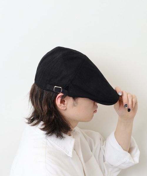 Sense of Grace(センスオブグレース)の「ハンドウォッシャブル 綿麻 ハンチング(ハンチング/ベレー帽・レディース・グレー/カーキオリーブ/ナチュラル/ブラック/ブラウン・FREE)」の18枚目の写真