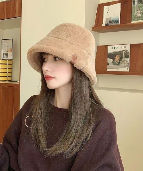 tone（トーン）の「【gratin】モコモコファーバケットハット（ハット・レディース・レオパード/ブラウン/ベージュ/ゼブラ/その他/ブラック・FREE）」の3枚目の写真