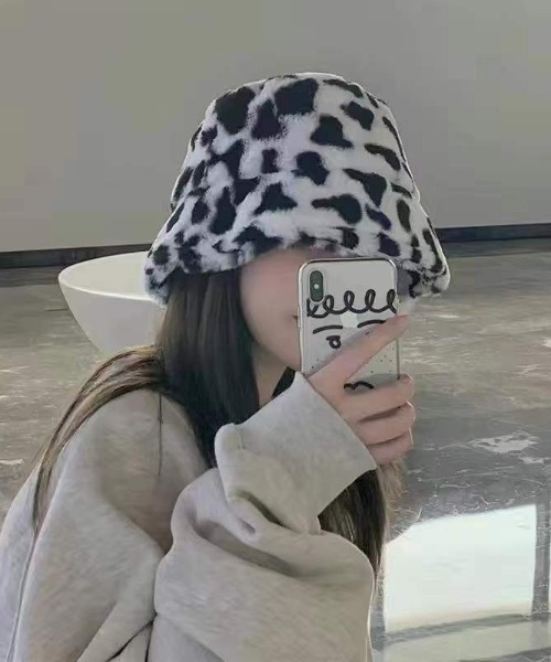 tone（トーン）の「【gratin】モコモコファーバケットハット（ハット・レディース・レオパード/ブラウン/ベージュ/ゼブラ/その他/ブラック・FREE）」の5枚目の写真