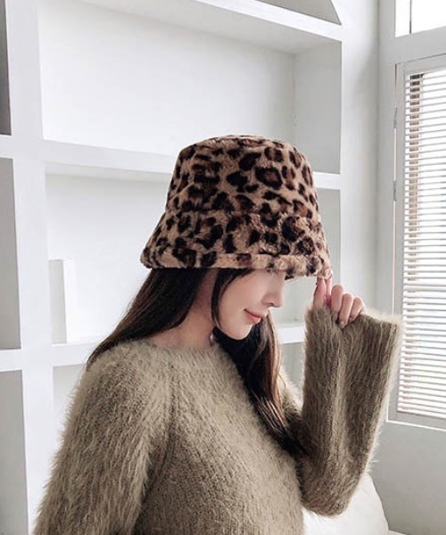 tone（トーン）の「【gratin】モコモコファーバケットハット（ハット・レディース・レオパード/ブラウン/ベージュ/ゼブラ/その他/ブラック・FREE）」の17枚目の写真