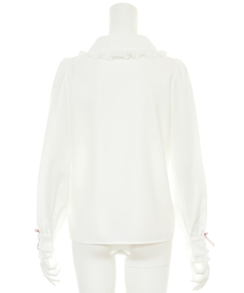 Secret Honey（シークレットハニー）の「アクセサリーネクタイブラウス（シャツ/ブラウス・レディース・ピンク/ブラック/ダークブラック・MEDIUM）」の14枚目の写真