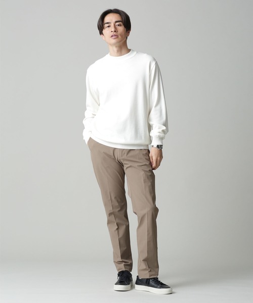 NANO universe（ナノユニバース）の「LB.04/二重織りストレッチテーパードイージーパンツ（スラックス・メンズ・ブラック/ベージュ/ネイビー・S/M/L）」の8枚目の写真