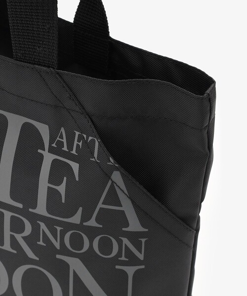 Afternoon Tea(アフタヌーンティー)の「スリットポケット付きロゴバッグSS(エコバッグ/サブバッグ・レディース・ブラック・ONE SIZE)」の5枚目の写真