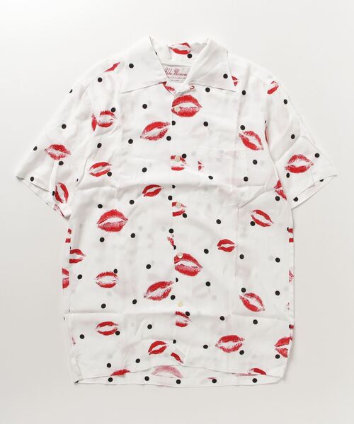 aloha blossom(アロハブロッサム)の「【Aloha Blossom/アロハブロッサム】KISS SHIRTS(シャツ/ブラウス・メンズ・ホワイト・42)」の1枚目の写真