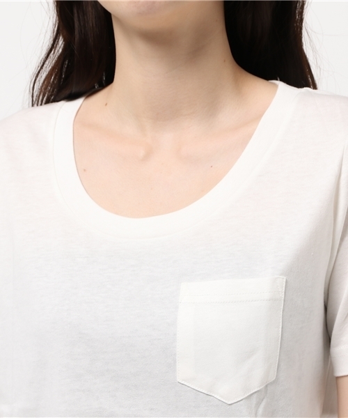 ROSE BUD(ローズバッド)の「LCTT-15174 U/N S/S-T(Tシャツ/カットソー・レディース・ホワイト/ブラック/ミックスグレー/イエロー・ONE SIZE)」の8枚目の写真