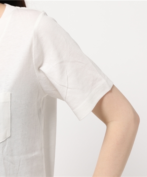 ROSE BUD(ローズバッド)の「LCTT-15174 U/N S/S-T(Tシャツ/カットソー・レディース・ホワイト/ブラック/ミックスグレー/イエロー・ONE SIZE)」の7枚目の写真