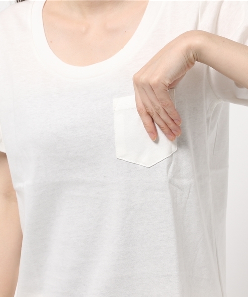 ROSE BUD(ローズバッド)の「LCTT-15174 U/N S/S-T(Tシャツ/カットソー・レディース・ホワイト/ブラック/ミックスグレー/イエロー・ONE SIZE)」の6枚目の写真