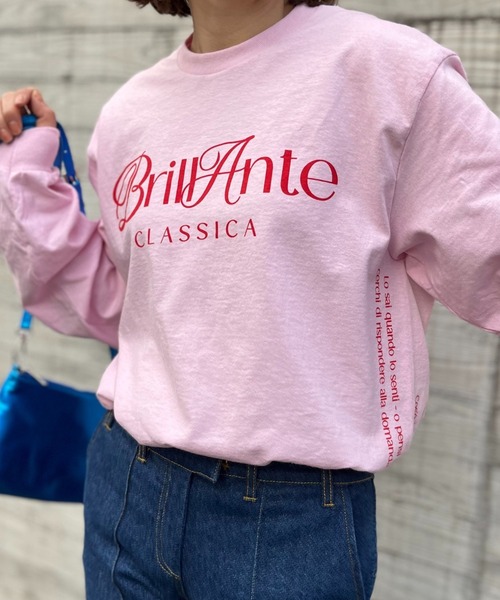 mi via loca（ミヴィアロカ）の「GILDANサイドロゴプリント入りロングスリーブTシャツ 【MVL002 ※2A】（Tシャツ/カットソー・レディース・ホワイト/ピンク/オートミール/オフホワイト/ライトアッシュグレー/ブラック・MEDIUM/X-LARGE）」の10枚目の写真