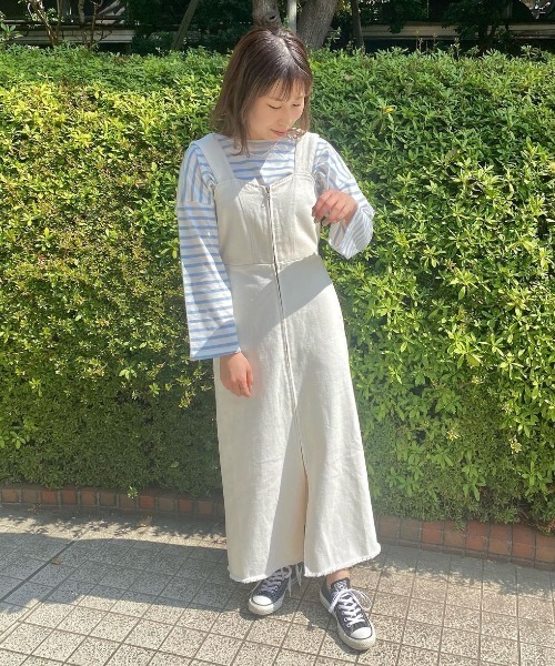 flower(フラワー)の「ベイビーレインボウボーダートップ(Tシャツ/カットソー・レディース・ブルー/ピンク/オレンジ・FREE)」の9枚目の写真