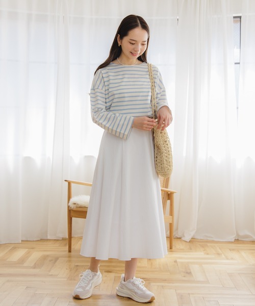 flower(フラワー)の「ベイビーレインボウボーダートップ(Tシャツ/カットソー・レディース・ブルー/ピンク/オレンジ・FREE)」の20枚目の写真