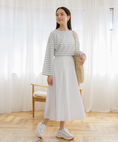 flower(フラワー)の「ベイビーレインボウボーダートップ(Tシャツ/カットソー・レディース・ブルー/ピンク/オレンジ・FREE)」の22枚目の写真