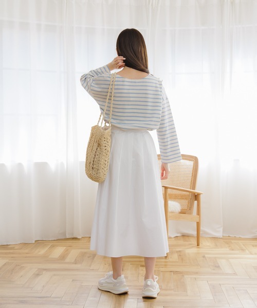 flower(フラワー)の「ベイビーレインボウボーダートップ(Tシャツ/カットソー・レディース・ブルー/ピンク/オレンジ・FREE)」の21枚目の写真