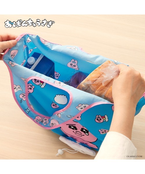 Paradise Picnic（パラダイスピクニック）の「おぱんちゅうさぎ　エコバッグ（エコバッグ/サブバッグ・レディース・ブルー・FREE）」の3枚目の写真