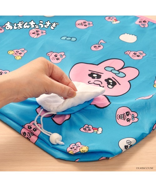 Paradise Picnic（パラダイスピクニック）の「おぱんちゅうさぎ　エコバッグ（エコバッグ/サブバッグ・レディース・ブルー・FREE）」の4枚目の写真