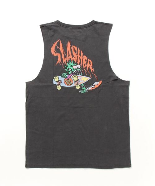 SANTA CRUZ(サンタクルーズ)の「【ムラサキスポーツ別注】SANTACRUZ/サンタクルーズ バックプリント カットオフタンクトップ/バンドTee ピグメントT ノースリーブ SC BANDMAN 502232406(タンクトップ・メンズ・ブラック×レッド/ブラック×ブルー/ブルー系その他・L/M/XL)」の6枚目の写真