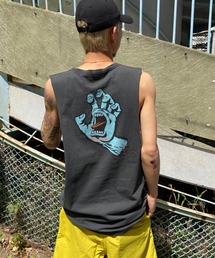 【ムラサキスポーツ別注】SANTACRUZ/サンタクルーズ バックプリント カットオフタンクトップ/バンドTee ピグメントT ノースリーブ SC BANDMAN  502232406