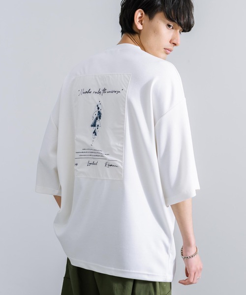 Rocky Monroe(ロッキーモンロー)の「接触冷感 クールダンボール オーバーサイズ アート 半袖クルーネックTシャツ(Tシャツ/カットソー・メンズ・ブラック系/ブルー系/ホワイト/ホワイト系/ブルーグリーン/ブラック・M/L)」の4枚目の写真