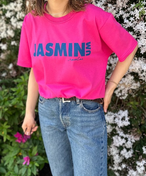 mi via loca（ミヴィアロカ）の「GILDAN ジャスミンロゴTシャツ 【MVL005 ※2A】（Tシャツ/カットソー・レディース・オフホワイト/ブラック/ナチュラル/ピンク/ベージュ・X-LARGE/LARGE/MEDIUM）」の5枚目の写真