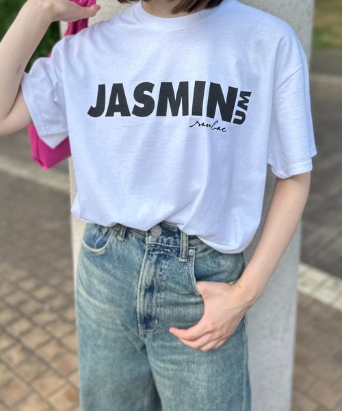 mi via loca（ミヴィアロカ）の「GILDAN ジャスミンロゴTシャツ 【MVL005 ※2A】（Tシャツ/カットソー・レディース・オフホワイト/ブラック/ナチュラル/ピンク/ベージュ・X-LARGE/LARGE/MEDIUM）」の14枚目の写真