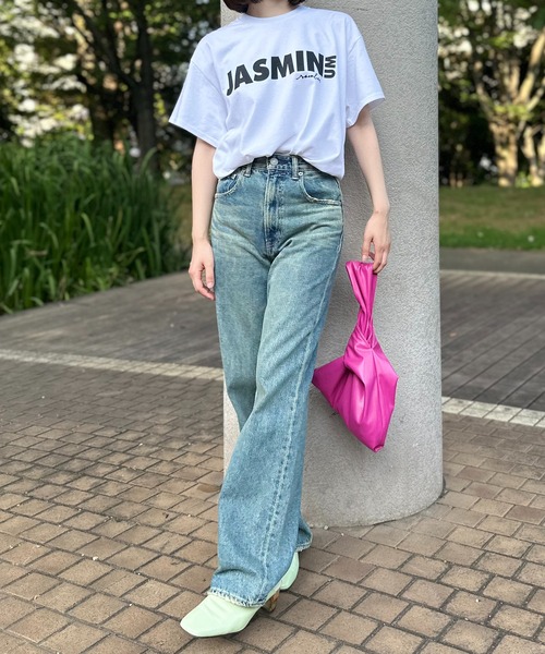 mi via loca（ミヴィアロカ）の「GILDAN ジャスミンロゴTシャツ 【MVL005 ※2A】（Tシャツ/カットソー・レディース・オフホワイト/ブラック/ナチュラル/ピンク/ベージュ・X-LARGE/LARGE/MEDIUM）」の12枚目の写真