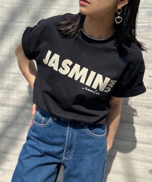 mi via loca（ミヴィアロカ）の「GILDAN ジャスミンロゴTシャツ 【MVL005 ※2A】（Tシャツ/カットソー・レディース・オフホワイト/ブラック/ナチュラル/ピンク/ベージュ・X-LARGE/LARGE/MEDIUM）」の18枚目の写真