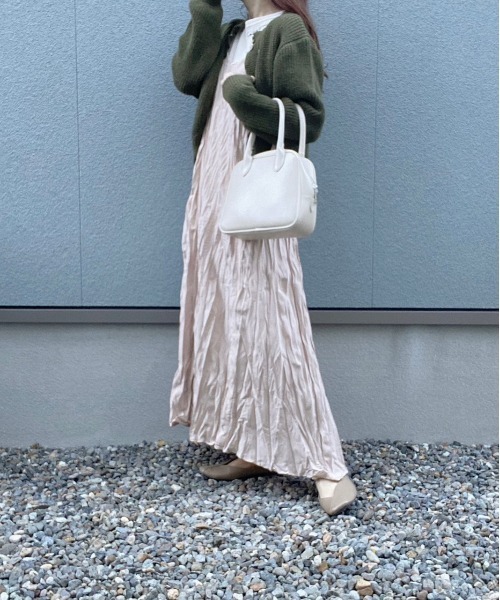 t a r o s u(タロス)の「washer cami onepiece/ウォッシャーキャミワンピース(ワンピース・レディース・ブラック/ホワイト/ベージュ・FREE)」の3枚目の写真