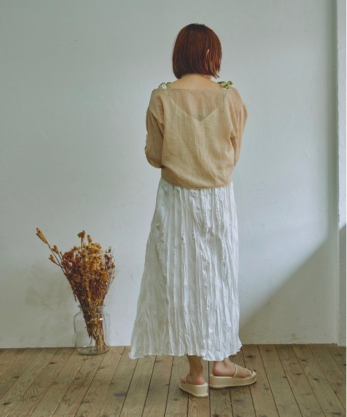 t a r o s u(タロス)の「washer cami onepiece/ウォッシャーキャミワンピース(ワンピース・レディース・ブラック/ホワイト/ベージュ・FREE)」の21枚目の写真