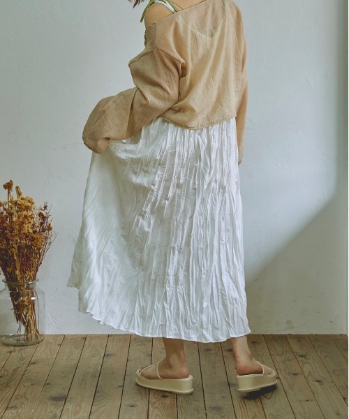 t a r o s u(タロス)の「washer cami onepiece/ウォッシャーキャミワンピース(ワンピース・レディース・ブラック/ホワイト/ベージュ・FREE)」の22枚目の写真