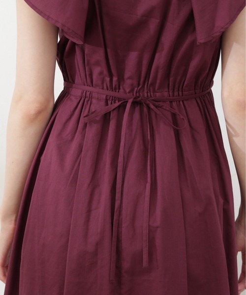 N.(N. Natural Beauty Basic)(エヌエヌナチュラルビューティーベーシック)の「【S Size Line】◆コットンボイルラッフルスクエアワンピース(ワンピース・レディース・グレー/パープル/ブラック・SMALL/MEDIUM)」の21枚目の写真