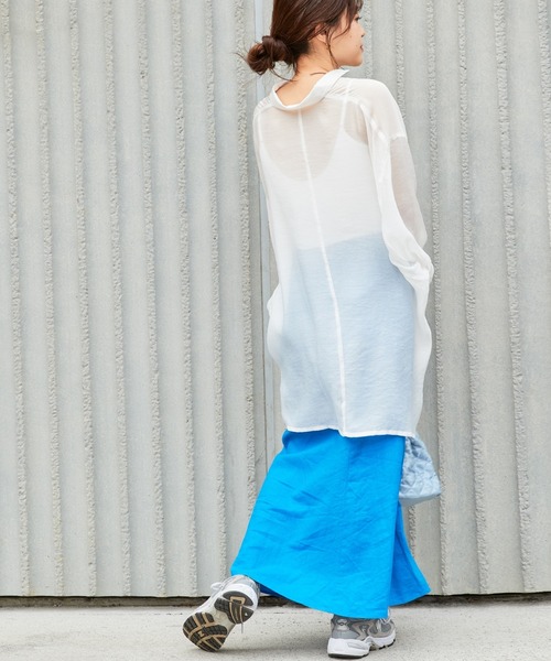 CIAOPANIC TYPY（チャオパニックティピー）の「【ZOZOTOWN限定】シースルーボリュームスリーブスリットリラックスオーバーシャツ（シャツ/ブラウス・レディース・ブラック/ホワイト/ピンク/イエロー/オレンジ/ミント・ONE SIZE）」の13枚目の写真