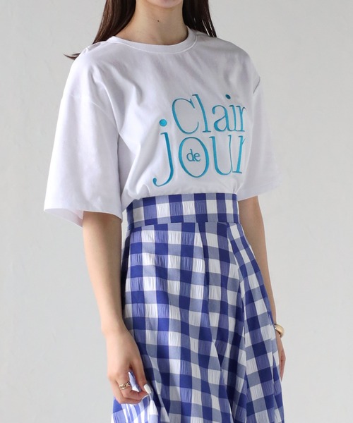 sakishimatokyo（サキシマトーキョー）の「アソート立体ロゴプリントTシャツ（Tシャツ/カットソー・レディース・オフホワイト/ブルー/ブラック/チャコール/ホワイト/ホワイト系その他/ライトグレー・FREE）」の4枚目の写真