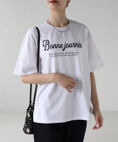 sakishimatokyo（サキシマトーキョー）の「アソート立体ロゴプリントTシャツ（Tシャツ/カットソー・レディース・オフホワイト/ブルー/ブラック/チャコール/ホワイト/ホワイト系その他/ライトグレー・FREE）」の2枚目の写真