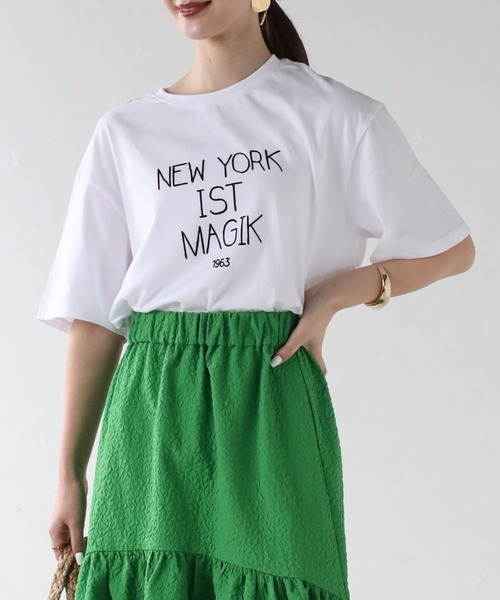 sakishimatokyo（サキシマトーキョー）の「アソート立体ロゴプリントTシャツ（Tシャツ/カットソー・レディース・オフホワイト/ブルー/ブラック/チャコール/ホワイト/ホワイト系その他/ライトグレー・FREE）」の3枚目の写真