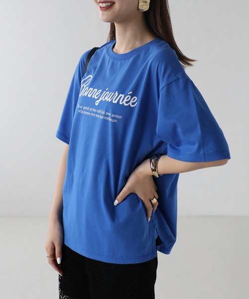 sakishimatokyo（サキシマトーキョー）の「アソート立体ロゴプリントTシャツ（Tシャツ/カットソー・レディース・オフホワイト/ブルー/ブラック/チャコール/ホワイト/ホワイト系その他/ライトグレー・FREE）」の7枚目の写真