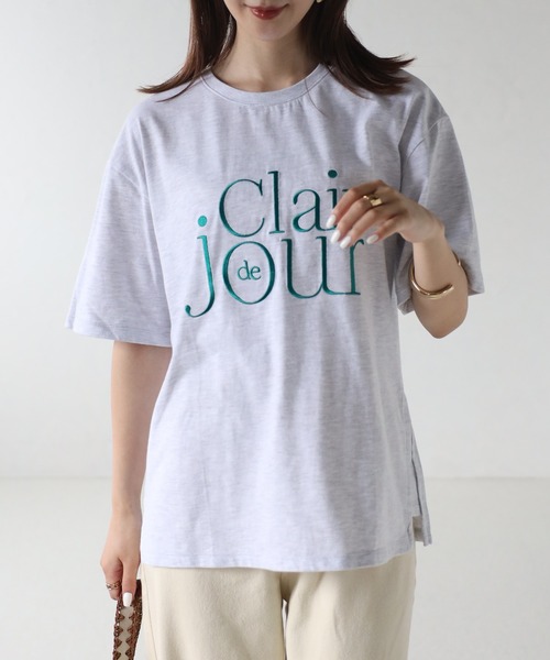 sakishimatokyo（サキシマトーキョー）の「アソート立体ロゴプリントTシャツ（Tシャツ/カットソー・レディース・オフホワイト/ブルー/ブラック/チャコール/ホワイト/ホワイト系その他/ライトグレー・FREE）」の6枚目の写真